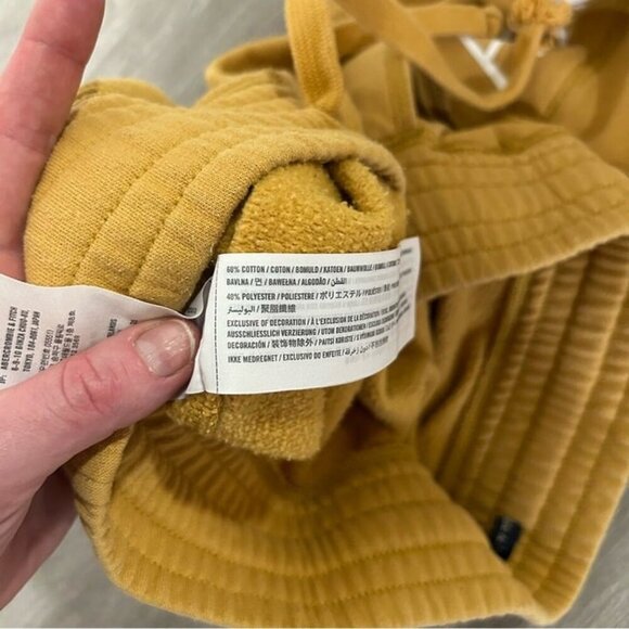 Abercrombie & Fitch Set Yellow Crewneck Sweatshirt Sweatpant Set Size Small - Picture 9 of 10